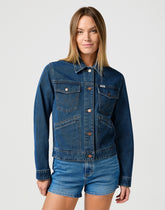 Damska Kurtka Jeansowa Wrangler Heritage Jacket Golden Blue 112362331